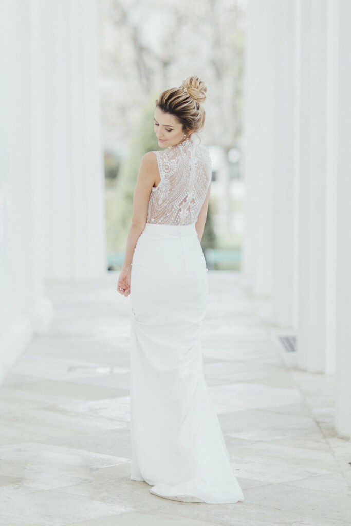 Glamouröse Hochzeit in Wien 3 magnolias on silk vienna bridal dress