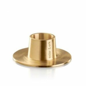 Candle holder made of gold matt metal in medium size, suitable for Ester & Erik candles