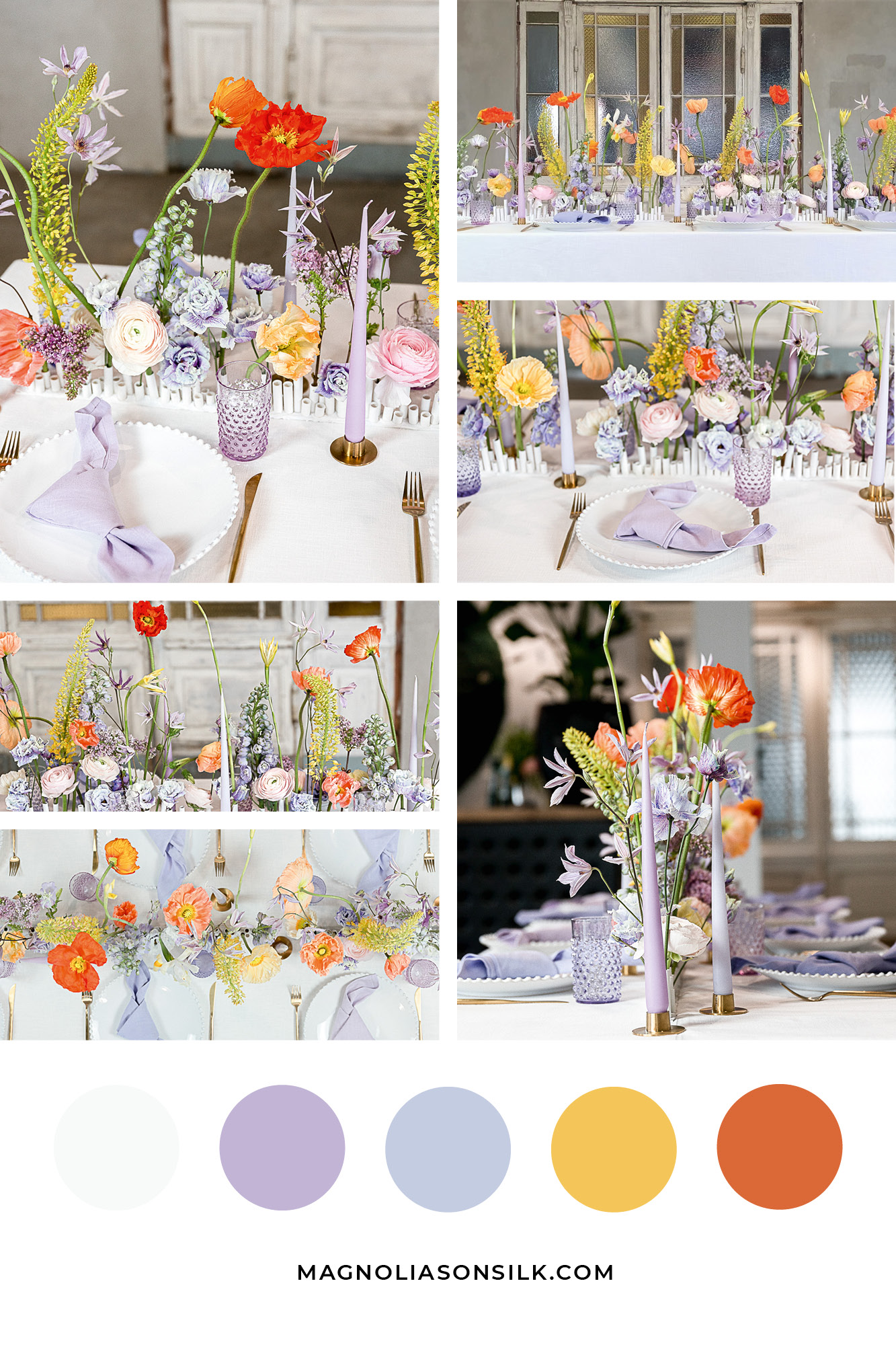 Table decoration spring Easter colour palette 