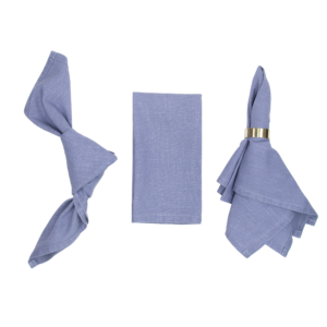 Linen napkin steel blue