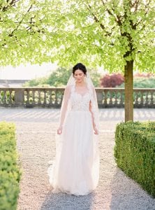 bride with veil getting married in germany wedding venue germany wedding castle germany