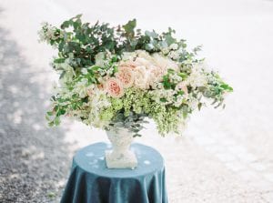 dusty blue color palette velvet themed wedding centerpiece wedding castle in germany getting married in germany