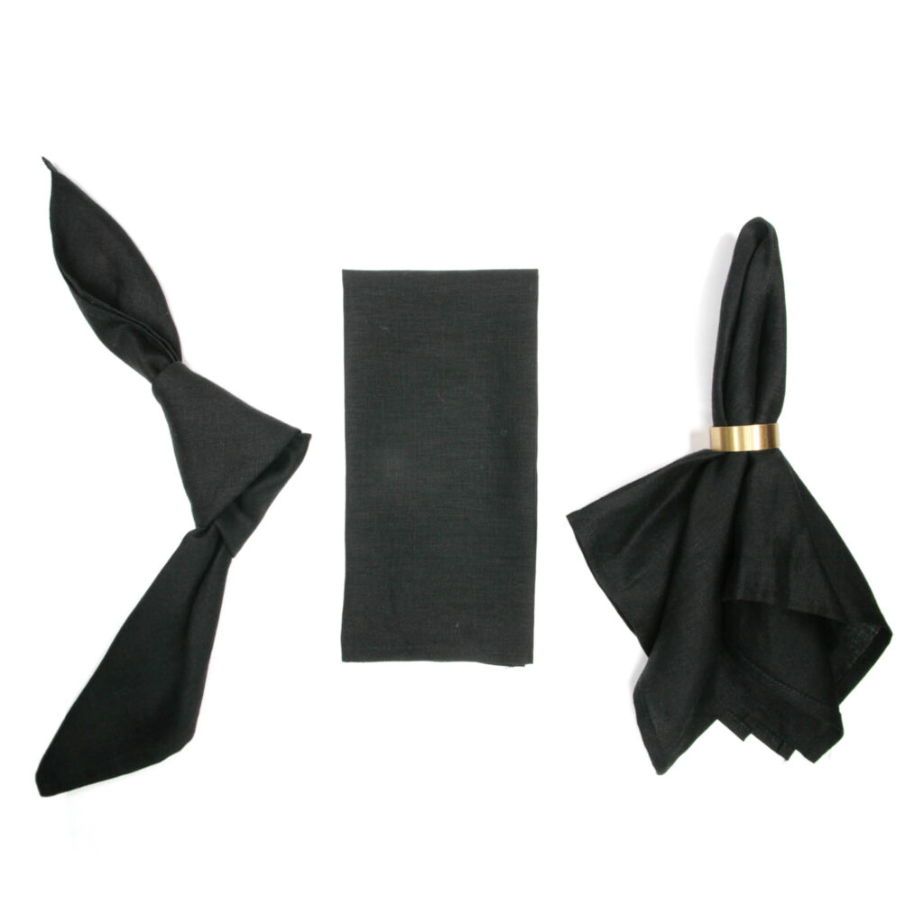Schwarze Stoffserviette