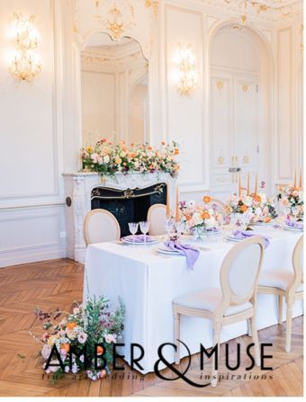 Delicate Inspiration in Peach and Purple