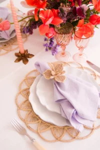 table of the month sunset serenade linen napkin wisterialila 02