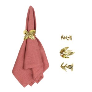napkin rings herbs gold 1