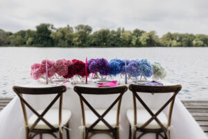 table decoration with hydrangeas 04