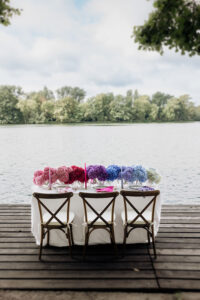 table decoration with hydrangeas 05
