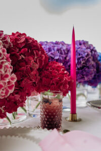 table decoration with hydrangeas 17