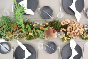magnolias on silk table of the month woodlands forest mushrooms autumn inspiration 1000x1500px landscape