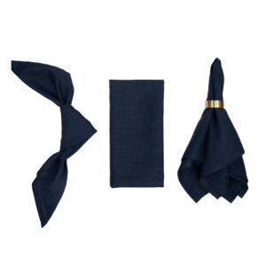 silk linen leinenserviette stoffserviette mitternachtsblau midnight blue