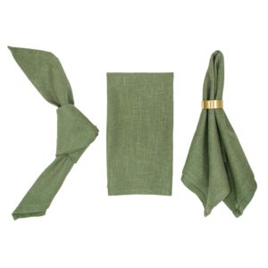 silk linen leinenserviette stoffserviette farngruen fern