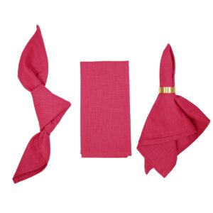 silk and linen linen napkin cerise pink 1 1280x1280
