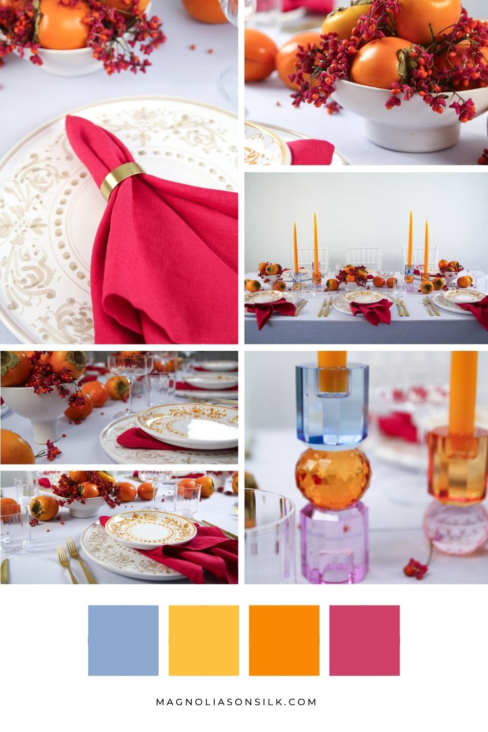 Colour palette persimmon Colour palette-Kaki-Maximalism