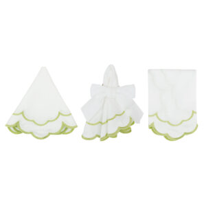 4er Set Servietten Iris mit besticktem Rand