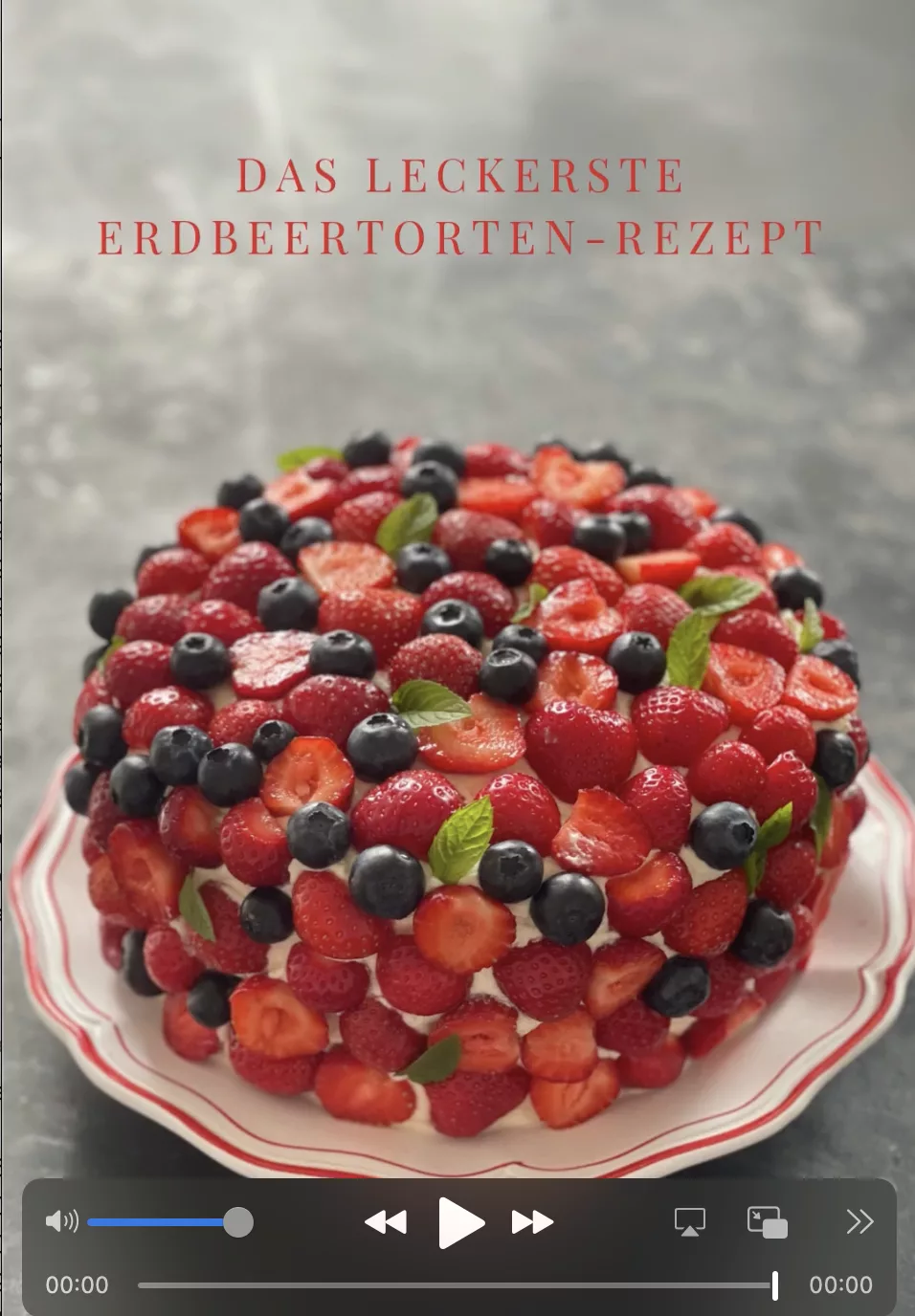 Thumbnail Youtube video strawberry tart recipe