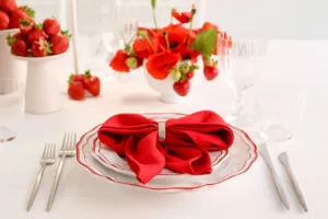 magnolias on silk table of the month june poppy strawberry red white table inspiration 101