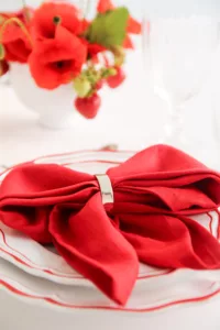 magnolias on silk table of the month june poppy strawberry red white table inspiration 149